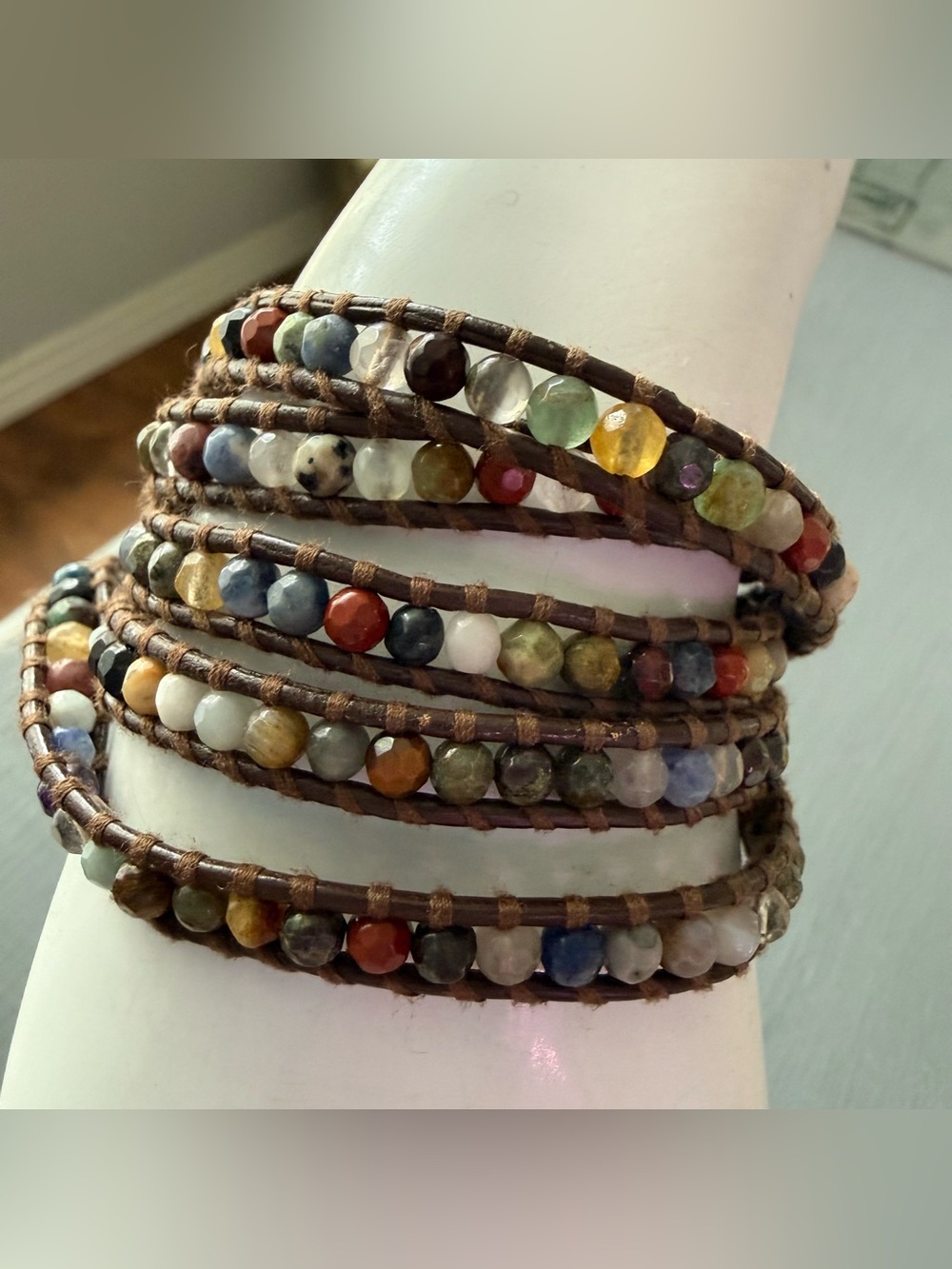 Chan Luu Multi-Color Stone Beaded Wrap Bracelet